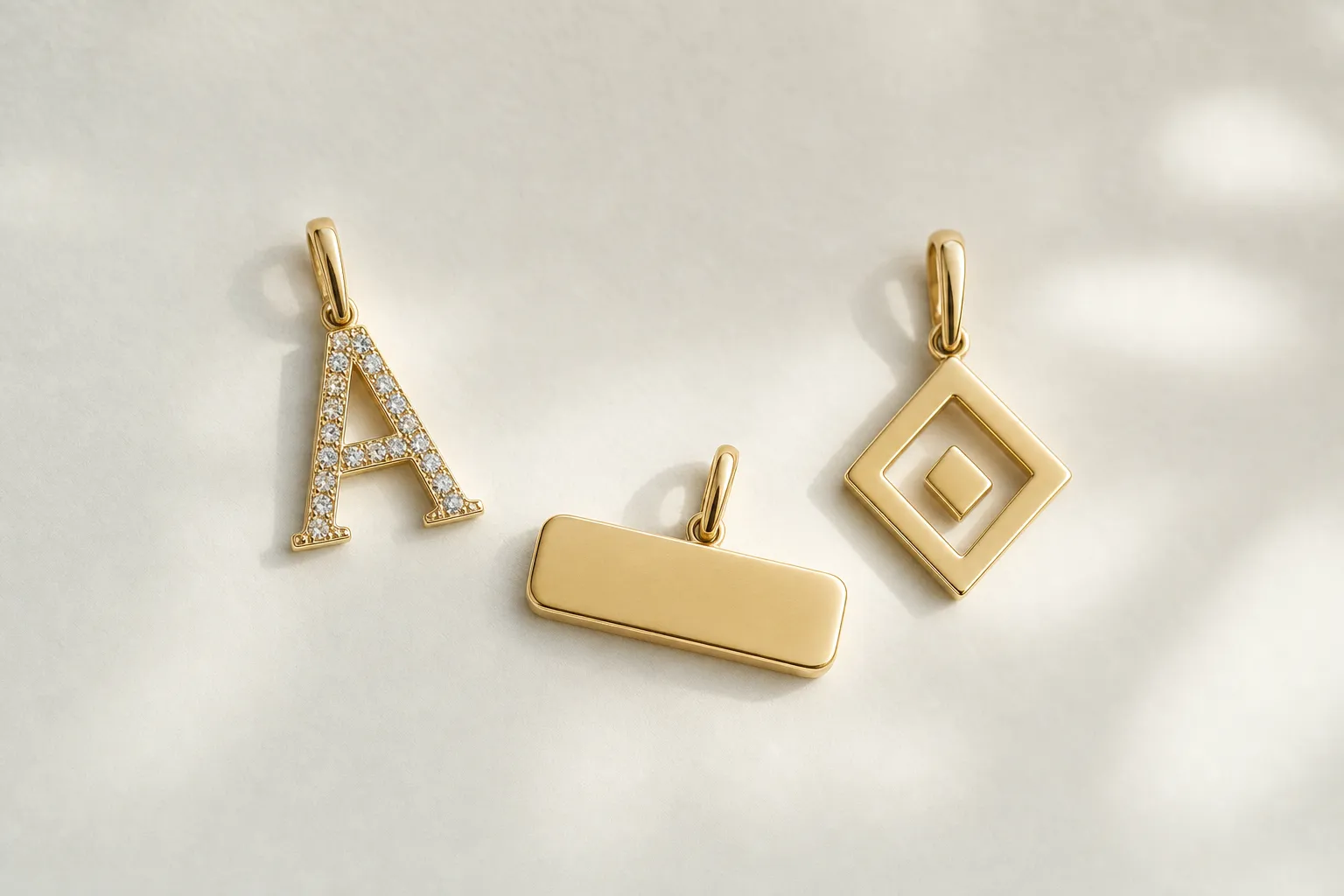 Fine pendant against warm white, gift for the birth of a child